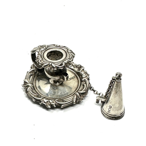 96 - Antique silver miniature chamberstick