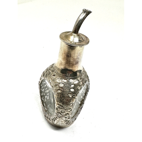 70 - Chinese Sterling silver vinegar / oil bottle measures approx height 11cm