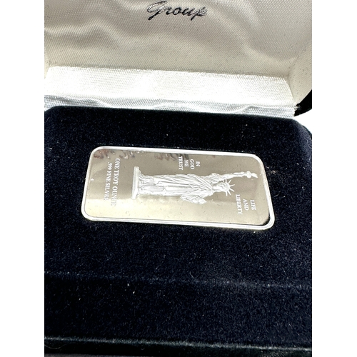 56 - Boxed the new millennium fine silver .999 ingot c.o.a