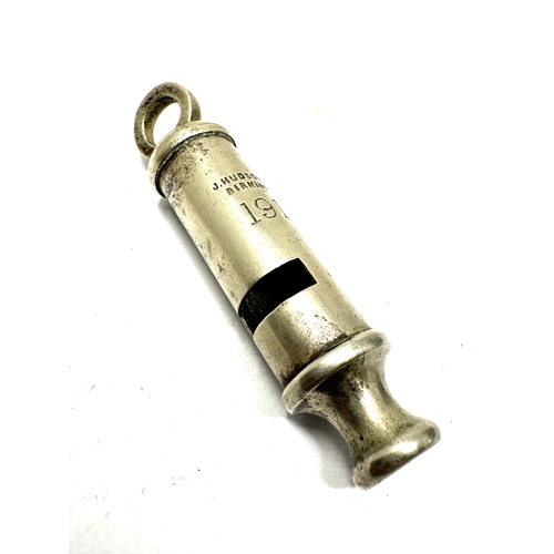 21 - ww1 1914 trench whistle j.Hudson & co Birmingham 1914