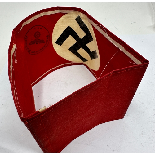 2 - ww2 German Party armband printed type with stamp inside