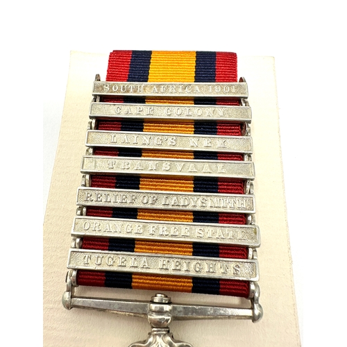 1 - Victorian Queens south africa medal 7 bar to 5197 pte e taylor Middlesex Reg wounded itala 26/9/01 m... 