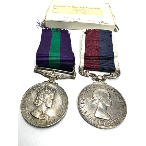 27 - ER.11 R.A.F G.S.M -Arabian Peninsular & L.S.G.C medal pair to 4235029 A.C.I  B.M.Blanshard  R.A.F  C... 