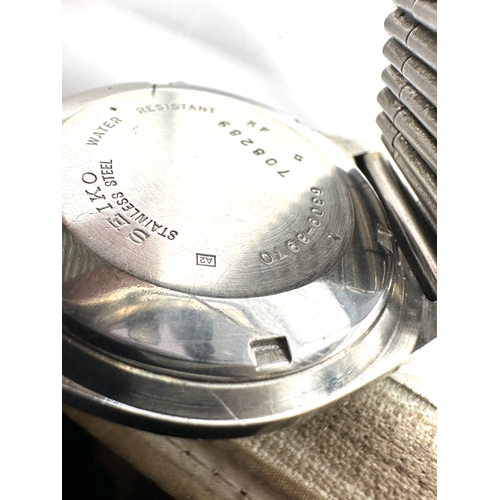 466 - Vintage stainless steel Gents seiko automatic wristwatch 6309-8970 the watch balance spins freely th... 