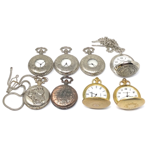 484 - 8 Pocket Watches quartz movements