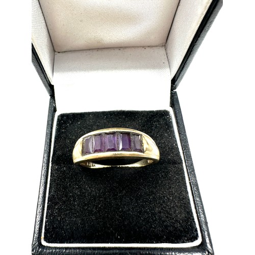 378 - 9ct gold vintage amethyst ring (3.8g)