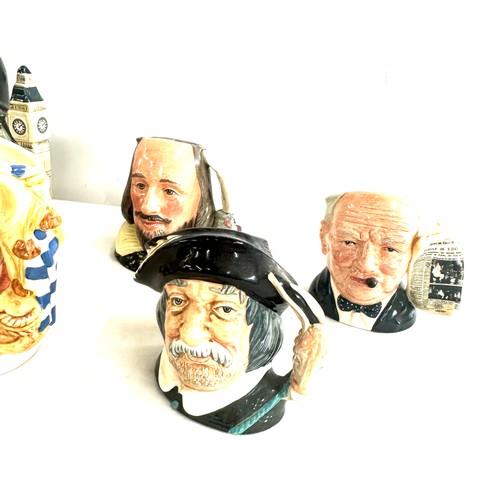 84 - Large selection of toby jugs includes The London Bobby, The Beefeater etc