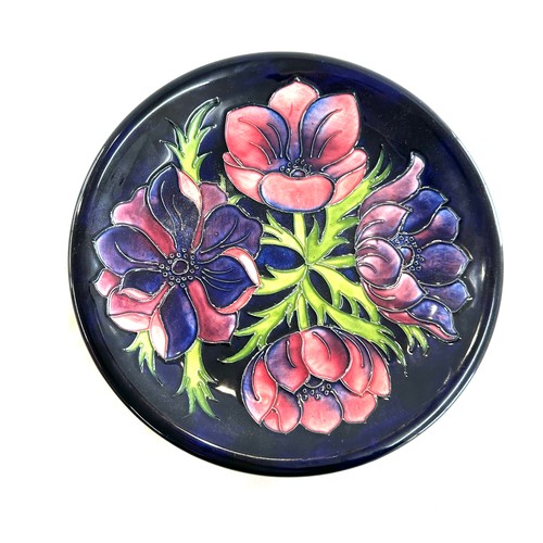 575 - Vintage Moorcroft pottery Clematis pattern plate diameter 1o inches