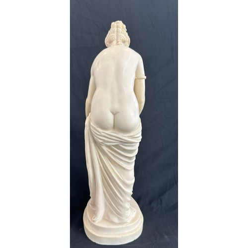 298 - Sculptured greek figure measures approximately 15 inches tall