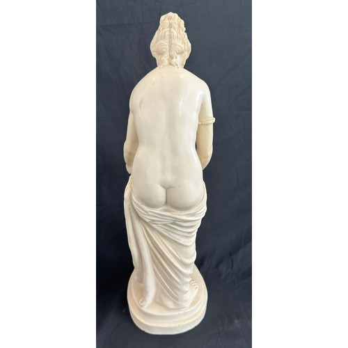 298 - Sculptured greek figure measures approximately 15 inches tall