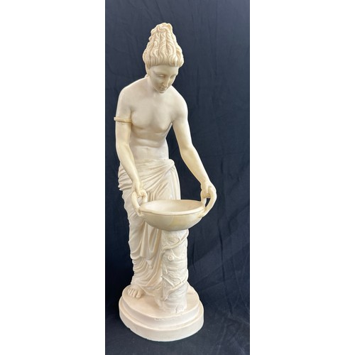 298 - Sculptured greek figure measures approximately 15 inches tall