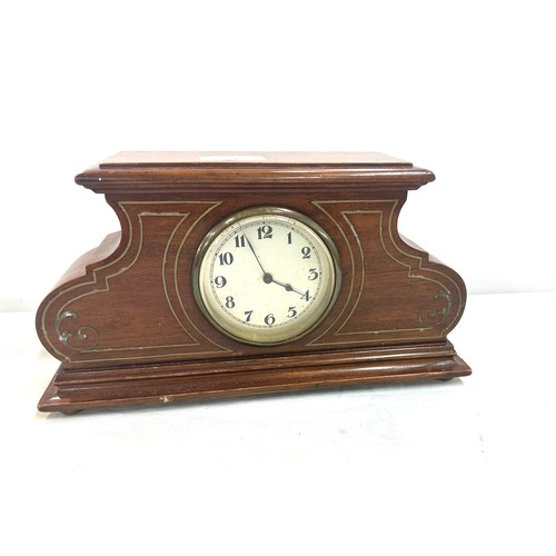 411 - Vintage inlaid mantle clock