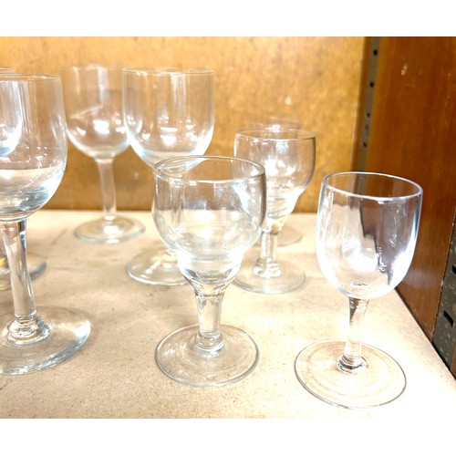 14 - Selection of 9 antique glasses