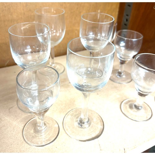 14 - Selection of 9 antique glasses