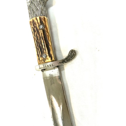 463 - German E&F Horster Solingen dagger and scabbard WWII era, not the matching scabbard, missing badge