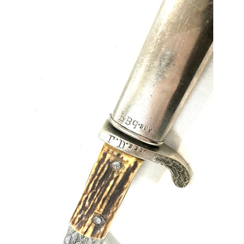 463 - German E&F Horster Solingen dagger and scabbard WWII era, not the matching scabbard, missing badge