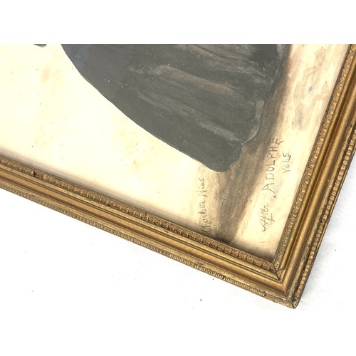 77 - Signed framed painting, signed Frances Bennett 1891 frame measures approximately 15 inches tall 10 i... 