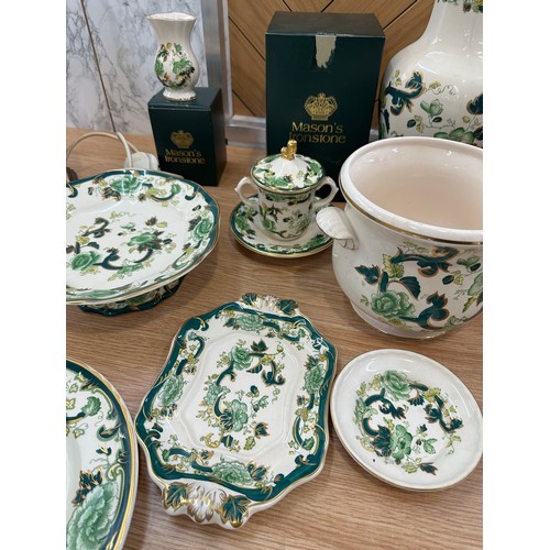 323 - Large selection of Masons pottery some boxed to include a lamp base, vase, cake stand etc