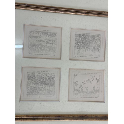 321 - Set of 8 framed humour prints ' Manors and Customs of Yu Englyshe in 1849' several editions- frames ... 