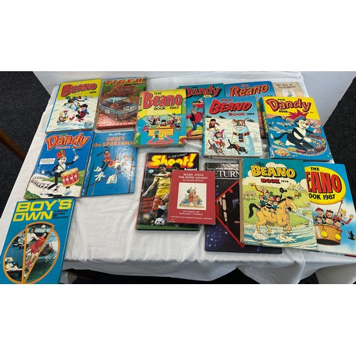 247 - Selection of vintage childrens hardback books to include Rupert, Beano etc