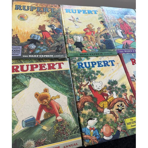 247 - Selection of vintage childrens hardback books to include Rupert, Beano etc