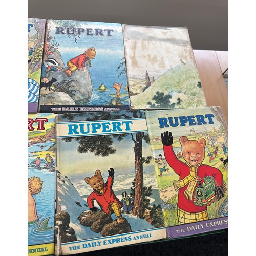 247 - Selection of vintage childrens hardback books to include Rupert, Beano etc