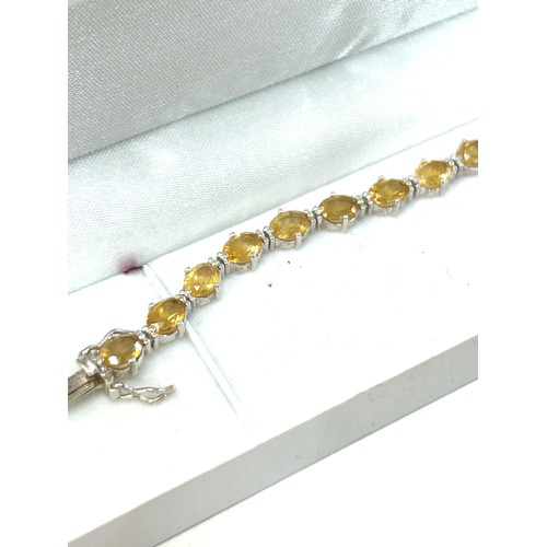 551 - Silver stone set bracelet and 1 other