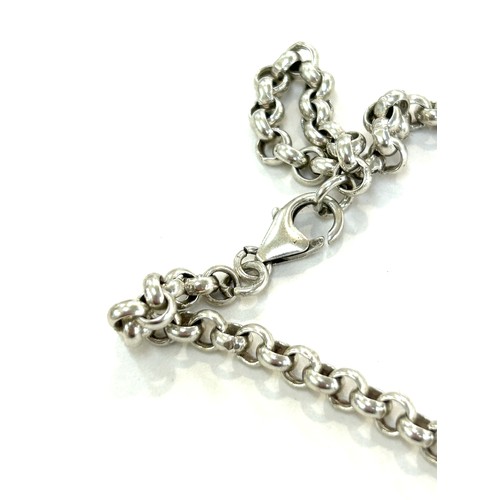 446 - Gents silver belcher chain 24 inches long