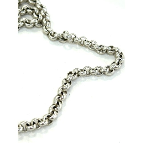 446 - Gents silver belcher chain 24 inches long