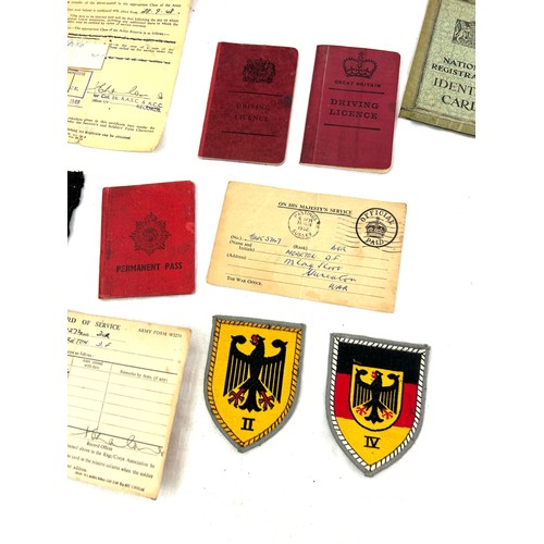 451 - Selection of vintage badges/ paper work etc