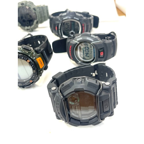 526 - Selection of Gents wrist watches includes Casio G shock 3434, 3458, Pro Tek 2271, etc