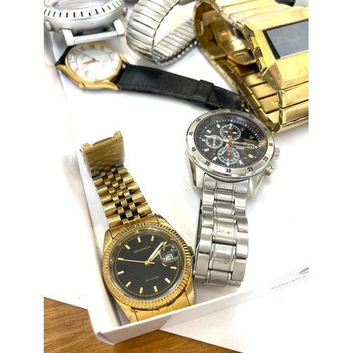 509 - Selection of Gents wrist watches includes Seiko 100m Chronograph, Ronson, Storm, Evisu etc