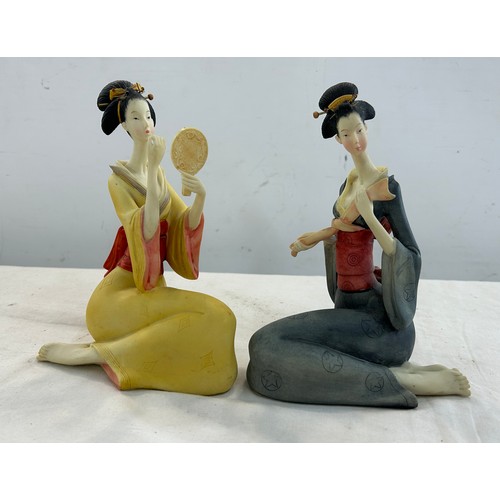 7 - Two The Leonardo Collection Paradise Geisha Lady Figurines Ornaments