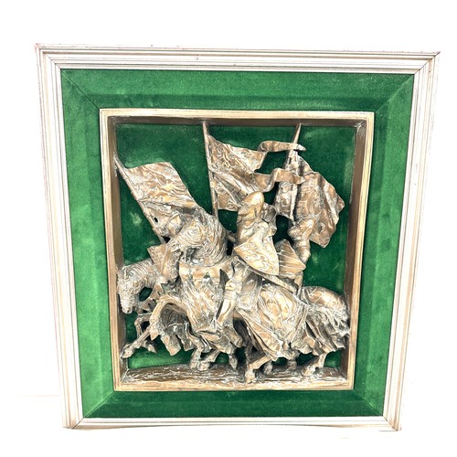 24 - DH. Morton Marcus Designs wall sculpture St George 1916 measures approx 22 inches tall by 20 inches ... 