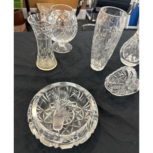 243 - Selection of glassware to include decanters, trinket dishes etc