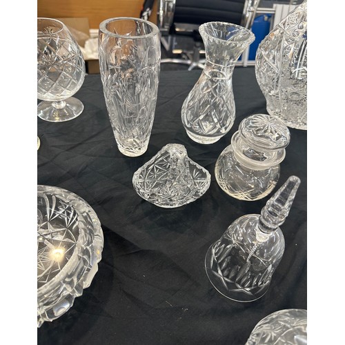 243 - Selection of glassware to include decanters, trinket dishes etc