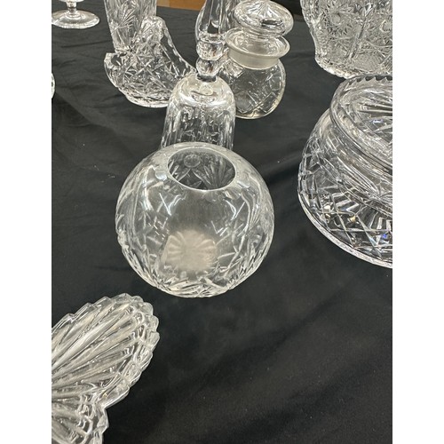 243 - Selection of glassware to include decanters, trinket dishes etc