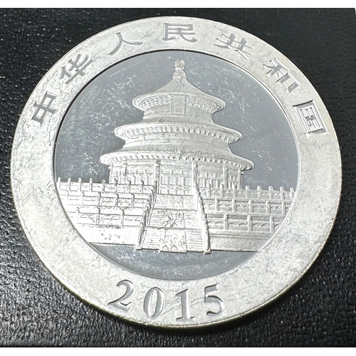 419 - 2015 Chinese Panda 1oz .999  Silver 10 Yuan Coin