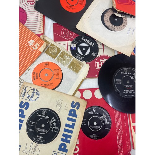 269 - Large selection of 45s includes The Dave clark, Johnny and the hurricans etc