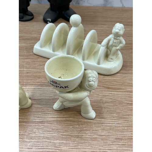 64 - Selection of homepride flour man by airfix, Lurpak egg cups and toast rack