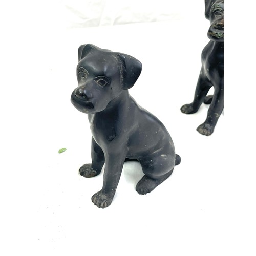 426 - Pair of cold painted bronze dog figures height approximately 7 inches