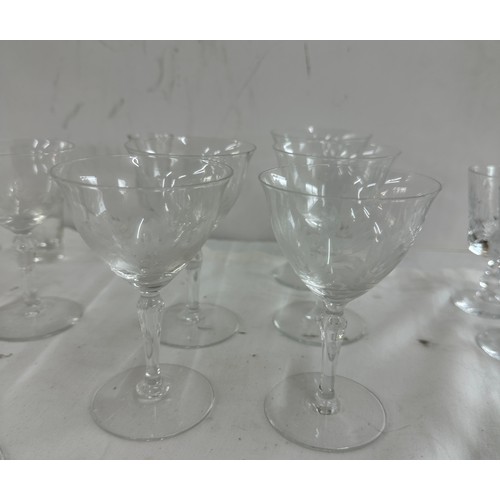 229 - Selection of glassware to include decanters, sherry glasses etc