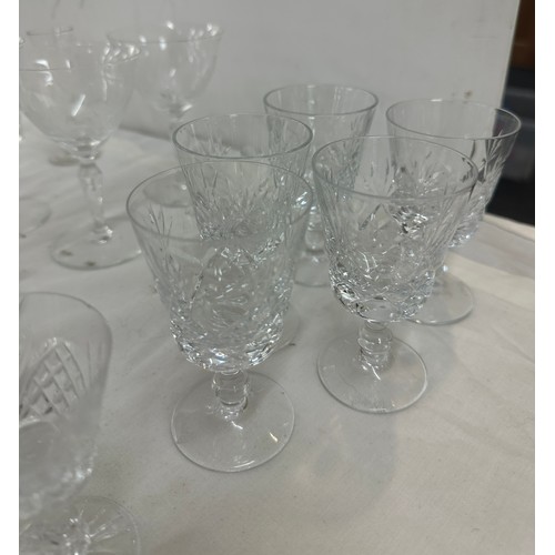 229 - Selection of glassware to include decanters, sherry glasses etc