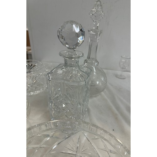 229 - Selection of glassware to include decanters, sherry glasses etc