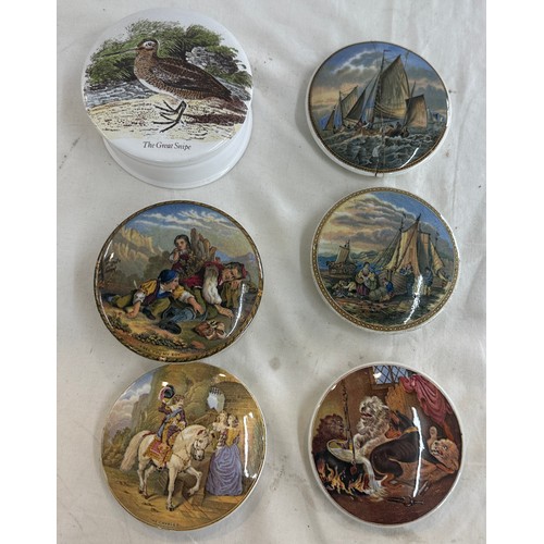 96 - Selection of vintage porcelain pot lids