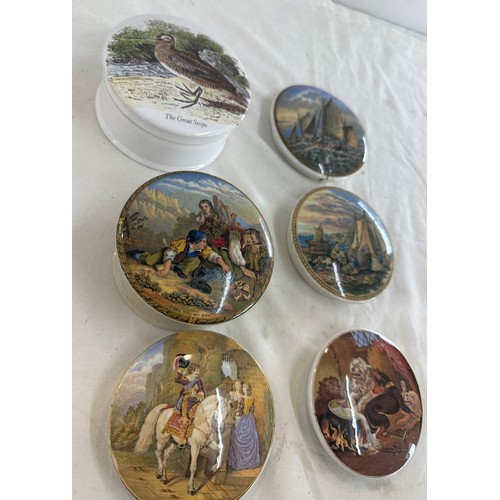 96 - Selection of vintage porcelain pot lids