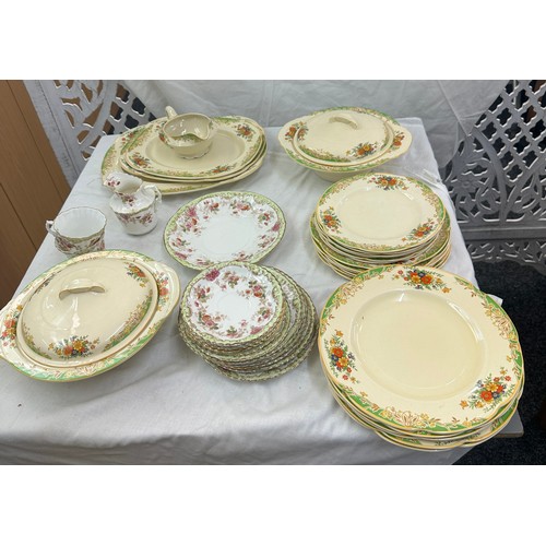 138 - Large selection of part dinner services to include Woods Ivory ware and others