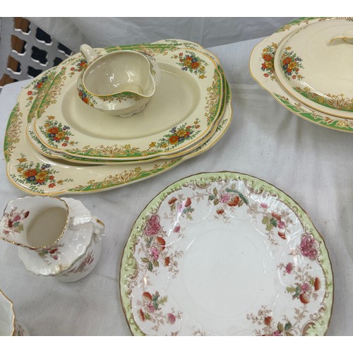 138 - Large selection of part dinner services to include Woods Ivory ware and others