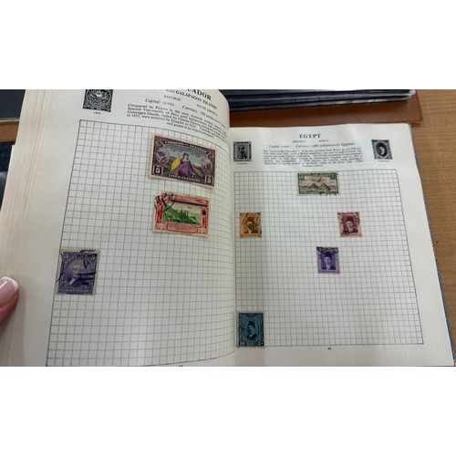 129 - Selection of assorted vintage and later stamps from various different countries in stamps albums and... 