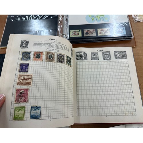 129 - Selection of assorted vintage and later stamps from various different countries in stamps albums and... 